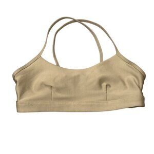 ALO Yoga Beige Double-Strap Sports Bra